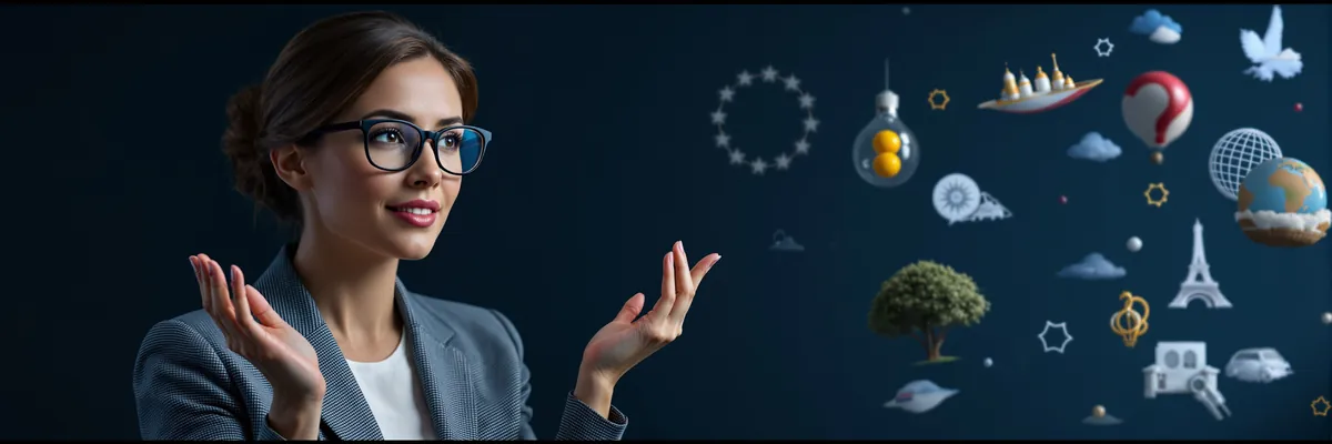 Headset flytende elegant med taleboblene og kommunikasjonssymboler